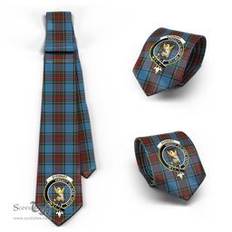 Scottish Stewart Royal Blue Tartan Tie with Family Crest Tartan Plaid NeckTie Scottish Plaid Tartan Plaid - ScotsTee - scotstee.com