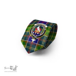 Scottish Whitefoord Modern Tartan Tie with Family Crest Tartan Plaid NeckTie Scottish Plaid Tartan Plaid - ScotsTee - scotstee.com