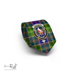 Scottish Whitefoord Modern Tartan Tie with Family Crest Tartan Plaid NeckTie Scottish Plaid Tartan Plaid - ScotsTee - scotstee.com