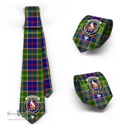 Scottish Whitefoord Modern Tartan Tie with Family Crest Tartan Plaid NeckTie Scottish Plaid Tartan Plaid - ScotsTee - scotstee.com