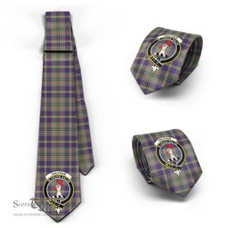 Scottish Taylor Weathered Tartan Tie with Family Crest Tartan Plaid NeckTie Scottish Plaid Tartan Plaid - ScotsTee - scotstee.com