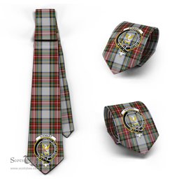Scottish Stewart Dress Tartan Tie with Family Crest Tartan Plaid NeckTie Scottish Plaid Tartan Plaid - ScotsTee - scotstee.com