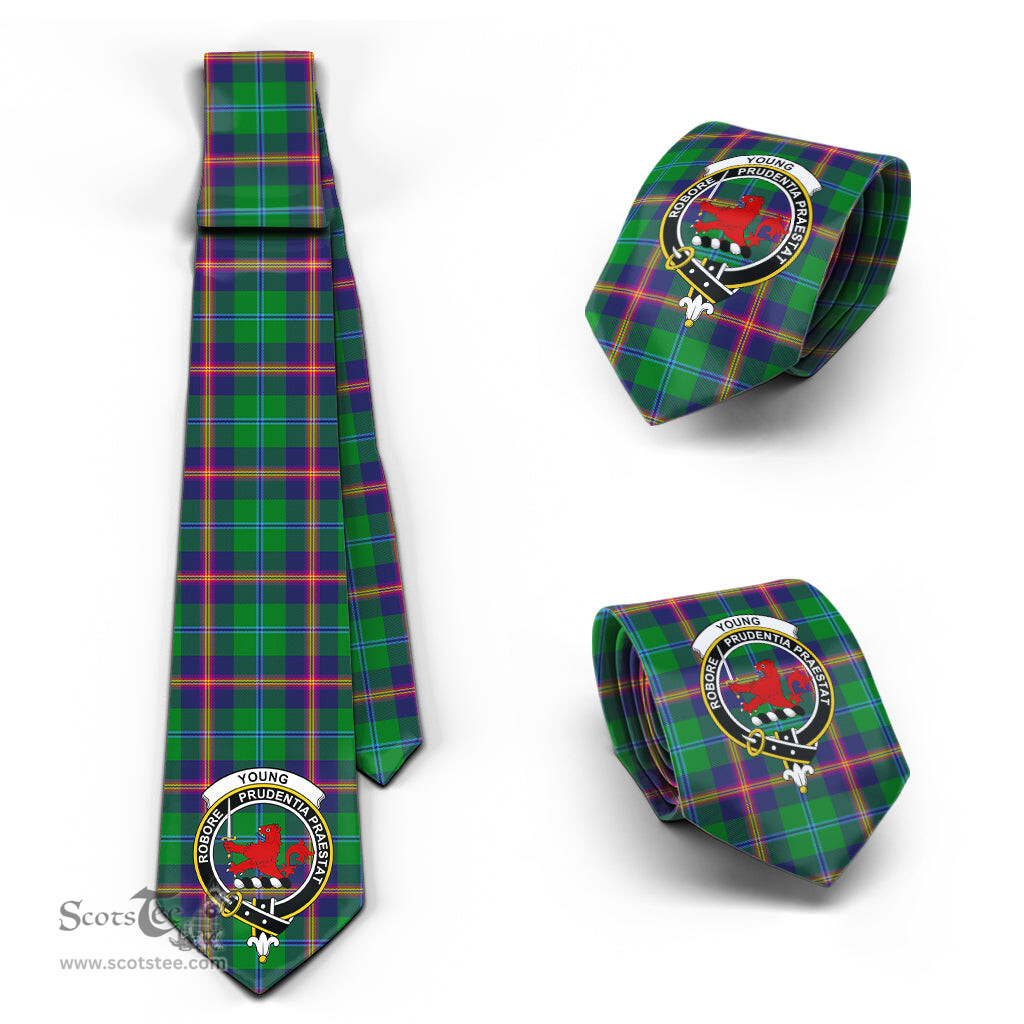 Scottish Young Modern Tartan Tie with Family Crest Tartan Plaid NeckTie Scottish Plaid Tartan Plaid - ScotsTee - scotstee.com