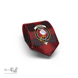 Scottish Wemyss Tartan Tie with Family Crest Tartan Plaid NeckTie Scottish Plaid Tartan Plaid - ScotsTee - scotstee.com