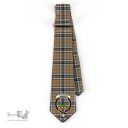 Scottish Thomson Camel Tartan Tie with Family Crest Tartan Plaid NeckTie Scottish Plaid Tartan Plaid - ScotsTee - scotstee.com