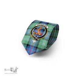 Scottish Sutherland Ancient Tartan Tie with Family Crest Tartan Plaid NeckTie Scottish Plaid Tartan Plaid - ScotsTee - scotstee.com