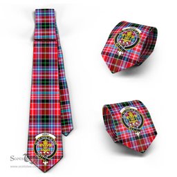 Scottish Udny Tartan Tie with Family Crest Tartan Plaid NeckTie Scottish Plaid Tartan Plaid - ScotsTee - scotstee.com