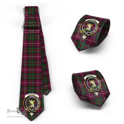 Scottish Stewart of Bute Hunting Tartan Tie with Family Crest Tartan Plaid NeckTie Scottish Plaid Tartan Plaid - ScotsTee - scotstee.com