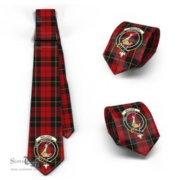 Scottish Wallace Tartan Tie with Family Crest Tartan Plaid NeckTie Scottish Plaid Tartan Plaid - ScotsTee - scotstee.com