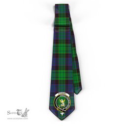 Scottish Stewart Old Modern Tartan Tie with Family Crest Tartan Plaid NeckTie Scottish Plaid Tartan Plaid - ScotsTee - scotstee.com