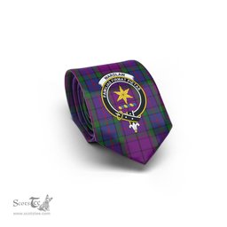 Scottish Wardlaw Tartan Tie with Family Crest Tartan Plaid NeckTie Scottish Plaid Tartan Plaid - ScotsTee - scotstee.com