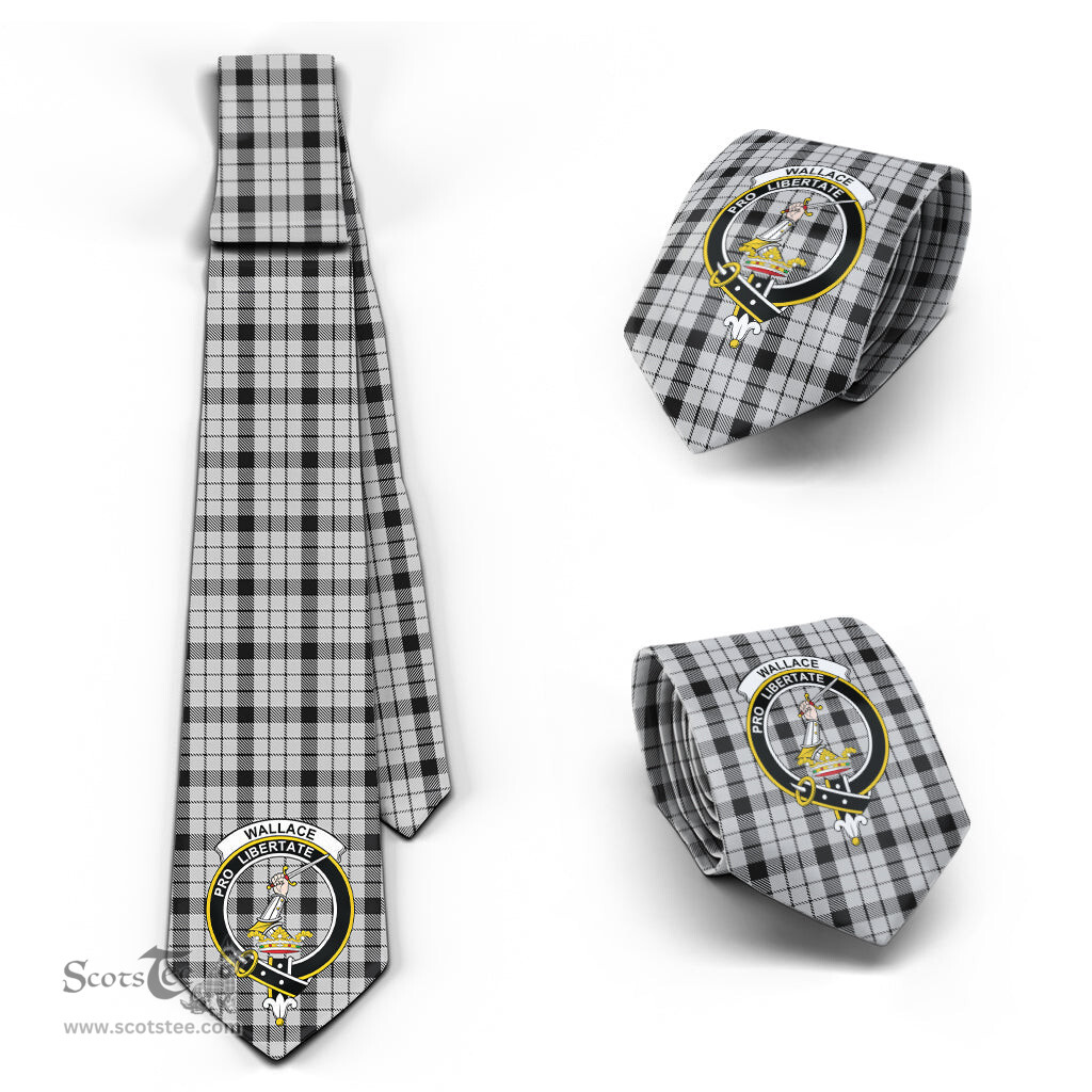 Scottish Wallace Dress Tartan Tie with Family Crest Tartan Plaid NeckTie Scottish Plaid Tartan Plaid - ScotsTee - scotstee.com