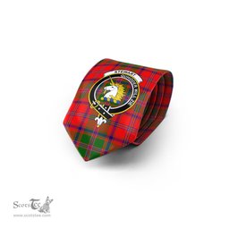 Scottish Stewart of Appin Modern Tartan Tie with Family Crest Tartan Plaid NeckTie Scottish Plaid Tartan Plaid - ScotsTee - scotstee.com