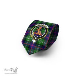Scottish Sutherland Modern Tartan Tie with Family Crest Tartan Plaid NeckTie Scottish Plaid Tartan Plaid - ScotsTee - scotstee.com