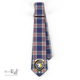 Scottish Stewart of Appin Hunting Dress Tartan Tie with Family Crest Tartan Plaid NeckTie Scottish Plaid Tartan Plaid - ScotsTee - scotstee.com