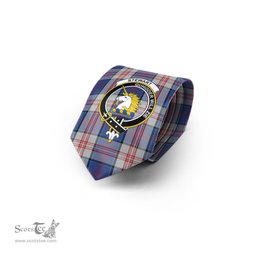 Scottish Stewart of Appin Hunting Dress Tartan Tie with Family Crest Tartan Plaid NeckTie Scottish Plaid Tartan Plaid - ScotsTee - scotstee.com