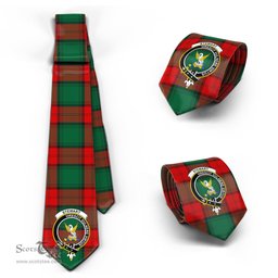 Scottish Stewart Atholl Modern Tartan Tie with Family Crest Tartan Plaid NeckTie Scottish Plaid Tartan Plaid - ScotsTee - scotstee.com