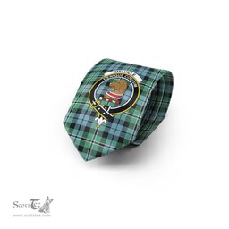 Scottish Melville Ancient Tartan Tie with Family Crest Tartan Plaid NeckTie Scottish Plaid Tartan Plaid - ScotsTee - scotstee.com