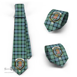Scottish Melville Ancient Tartan Tie with Family Crest Tartan Plaid NeckTie Scottish Plaid Tartan Plaid - ScotsTee - scotstee.com