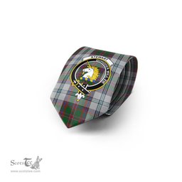 Scottish Stewart of Appin Dress Tartan Tie with Family Crest Tartan Plaid NeckTie Scottish Plaid Tartan Plaid - ScotsTee - scotstee.com