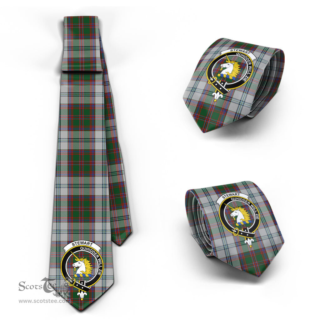Scottish Stewart of Appin Dress Tartan Tie with Family Crest Tartan Plaid NeckTie Scottish Plaid Tartan Plaid - ScotsTee - scotstee.com