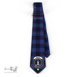 Scottish McCoy Blue Tartan Tie with Family Crest Tartan Plaid NeckTie Scottish Plaid Tartan Plaid - ScotsTee - scotstee.com