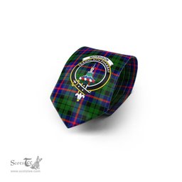Scottish Morrison Modern Tartan Tie with Family Crest Tartan Plaid NeckTie Scottish Plaid Tartan Plaid - ScotsTee - scotstee.com