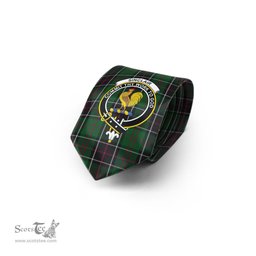 Scottish Sinclair Hunting Tartan Tie with Family Crest Tartan Plaid NeckTie Scottish Plaid Tartan Plaid - ScotsTee - scotstee.com