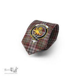 Scottish Nicolson Hunting Weathered Tartan Tie with Family Crest Tartan Plaid NeckTie Scottish Plaid Tartan Plaid - ScotsTee - scotstee.com