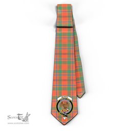 Scottish Munro Ancient Tartan Tie with Family Crest Tartan Plaid NeckTie Scottish Plaid Tartan Plaid - ScotsTee - scotstee.com