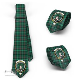 Scottish Ross Hunting Modern Tartan Tie with Family Crest Tartan Plaid NeckTie Scottish Plaid Tartan Plaid - ScotsTee - scotstee.com