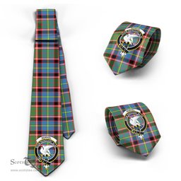 Scottish Norvel Tartan Tie with Family Crest Tartan Plaid NeckTie Scottish Plaid Tartan Plaid - ScotsTee - scotstee.com