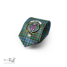 Scottish Ogilvie (Ogilvy) Hunting Ancient Tartan Tie with Family Crest Tartan Plaid NeckTie Scottish Plaid Tartan Plaid - ScotsTee - scotstee.com