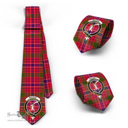 Scottish MacRae Modern Tartan Tie with Family Crest Tartan Plaid NeckTie Scottish Plaid Tartan Plaid - ScotsTee - scotstee.com