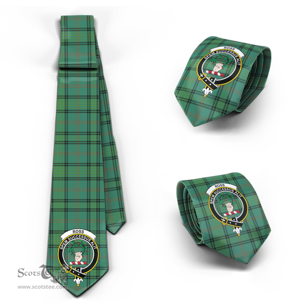 Scottish Ross Hunting Ancient Tartan Tie with Family Crest Tartan Plaid NeckTie Scottish Plaid Tartan Plaid - ScotsTee - scotstee.com