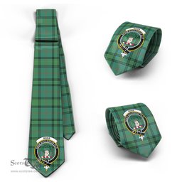 Scottish Ross Hunting Ancient Tartan Tie with Family Crest Tartan Plaid NeckTie Scottish Plaid Tartan Plaid - ScotsTee - scotstee.com