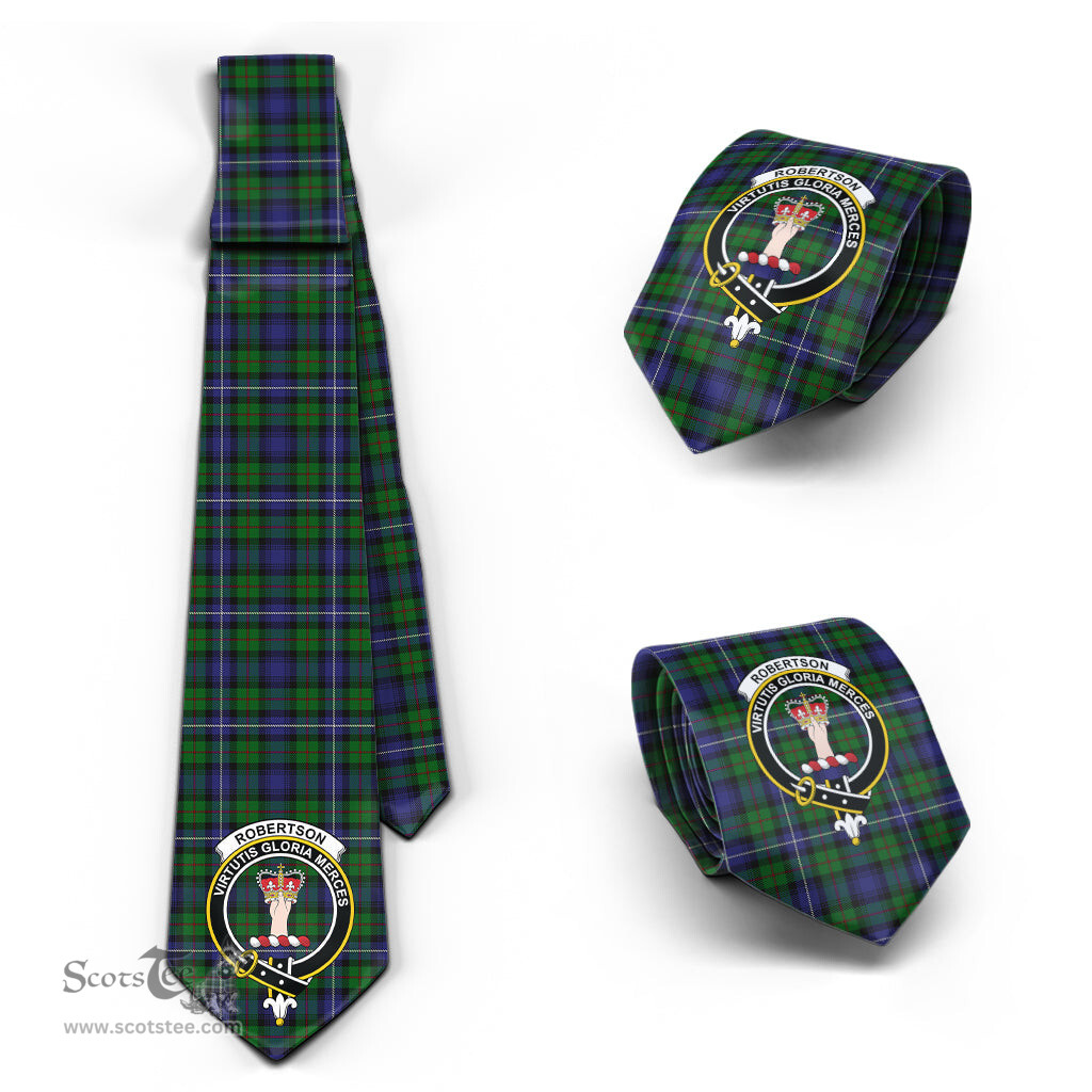Scottish Robertson Hunting Tartan Tie with Family Crest Tartan Plaid NeckTie Scottish Plaid Tartan Plaid - ScotsTee - scotstee.com