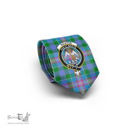 Scottish Ralston Tartan Tie with Family Crest Tartan Plaid NeckTie Scottish Plaid Tartan Plaid - ScotsTee - scotstee.com
