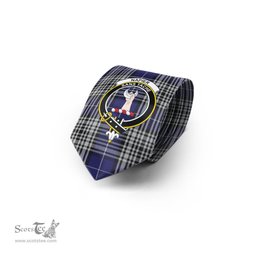 Scottish Napier Tartan Tie with Family Crest Tartan Plaid NeckTie Scottish Plaid Tartan Plaid - ScotsTee - scotstee.com