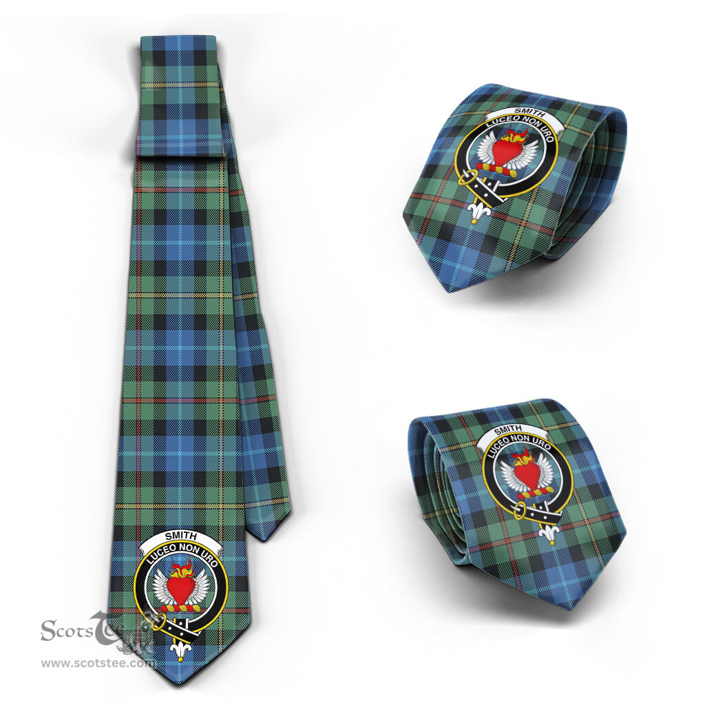 Scottish Smith Ancient Tartan Tie with Family Crest Tartan Plaid NeckTie Scottish Plaid Tartan Plaid - ScotsTee - scotstee.com