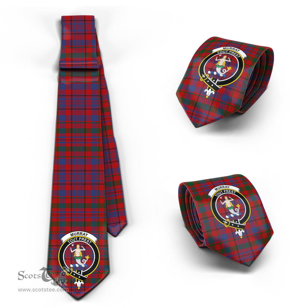 Scottish Murray of Tullibardine Tartan Tie with Family Crest Tartan Plaid NeckTie Scottish Plaid Tartan Plaid - ScotsTee - scotstee.com