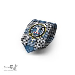 Scottish Napier Modern Tartan Tie with Family Crest Tartan Plaid NeckTie Scottish Plaid Tartan Plaid - ScotsTee - scotstee.com