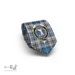 Scottish Napier Modern Tartan Tie with Family Crest Tartan Plaid NeckTie Scottish Plaid Tartan Plaid - ScotsTee - scotstee.com