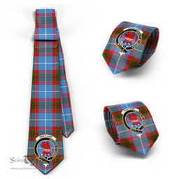 Scottish Pentland Tartan Tie with Family Crest Tartan Plaid NeckTie Scottish Plaid Tartan Plaid - ScotsTee - scotstee.com