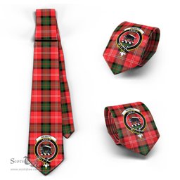 Scottish Nesbitt Modern Tartan Tie with Family Crest Tartan Plaid NeckTie Scottish Plaid Tartan Plaid - ScotsTee - scotstee.com