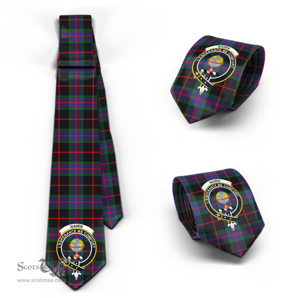 Scottish Nairn Tartan Tie with Family Crest Tartan Plaid NeckTie Scottish Plaid Tartan Plaid - ScotsTee - scotstee.com