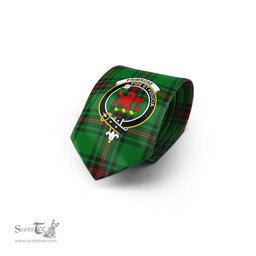 Scottish Primrose Tartan Tie with Family Crest Tartan Plaid NeckTie Scottish Plaid Tartan Plaid - ScotsTee - scotstee.com