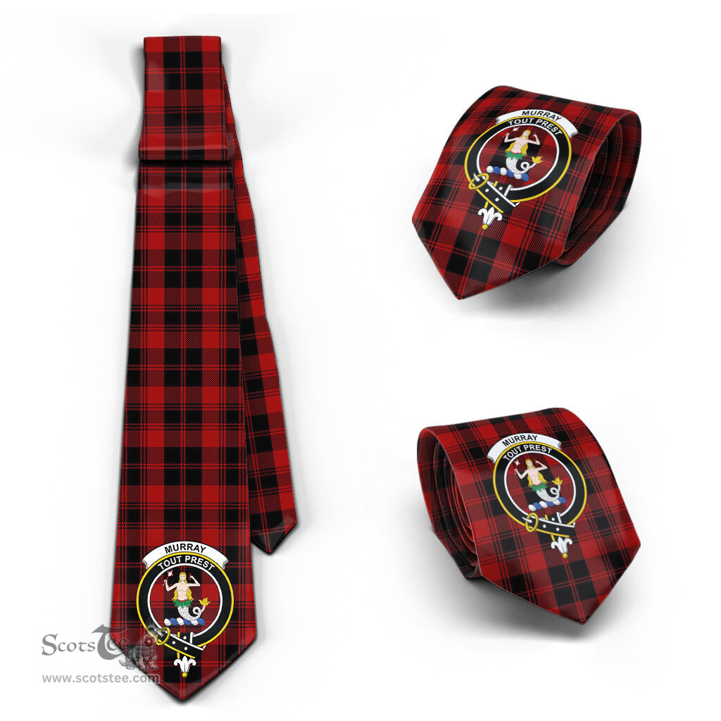 Scottish Murray of Ochtertyre Tartan Tie with Family Crest Tartan Plaid NeckTie Scottish Plaid Tartan Plaid - ScotsTee - scotstee.com