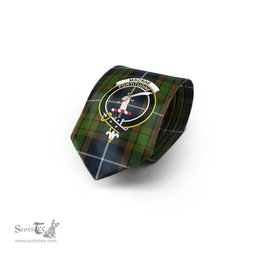 Scottish MacRae Hunting Tartan Tie with Family Crest Tartan Plaid NeckTie Scottish Plaid Tartan Plaid - ScotsTee - scotstee.com