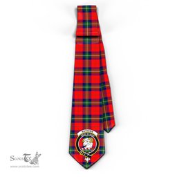 Scottish Ruthven Modern Tartan Tie with Family Crest Tartan Plaid NeckTie Scottish Plaid Tartan Plaid - ScotsTee - scotstee.com